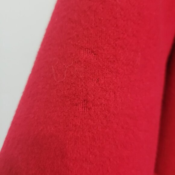 Red Wool Blend Raffinati fitted Maxi Coat long - Picture 11 of 11